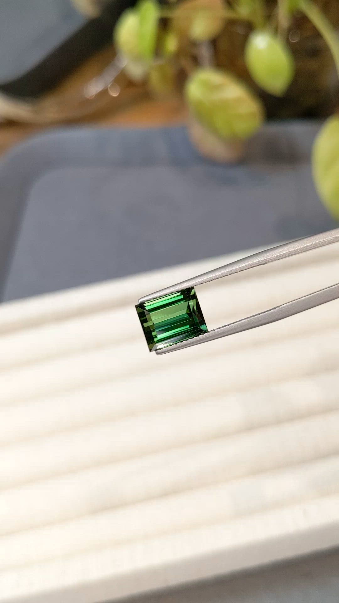 3.93 Ct. Green Tourmaline from Brazil Size Video