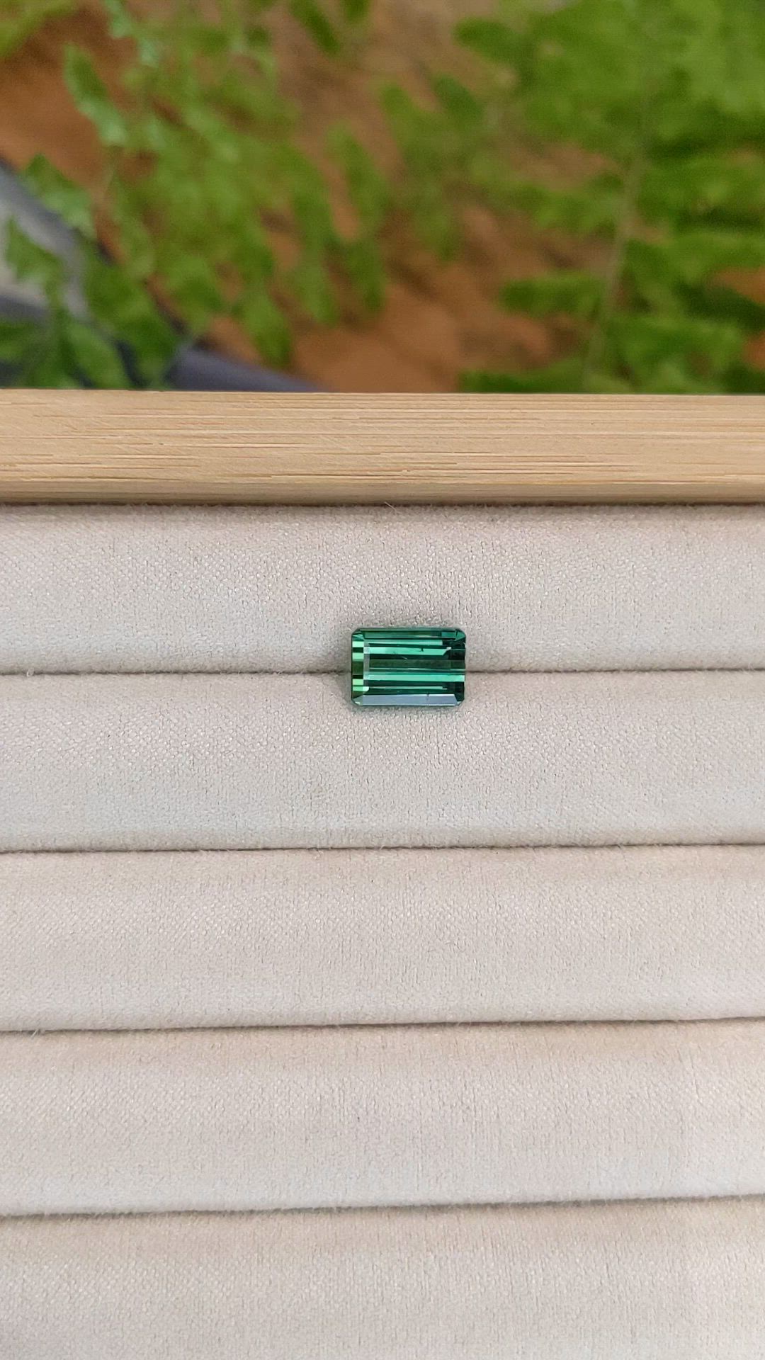 3.52 Ct. Bluish Green Tourmaline from Brazil Size Video