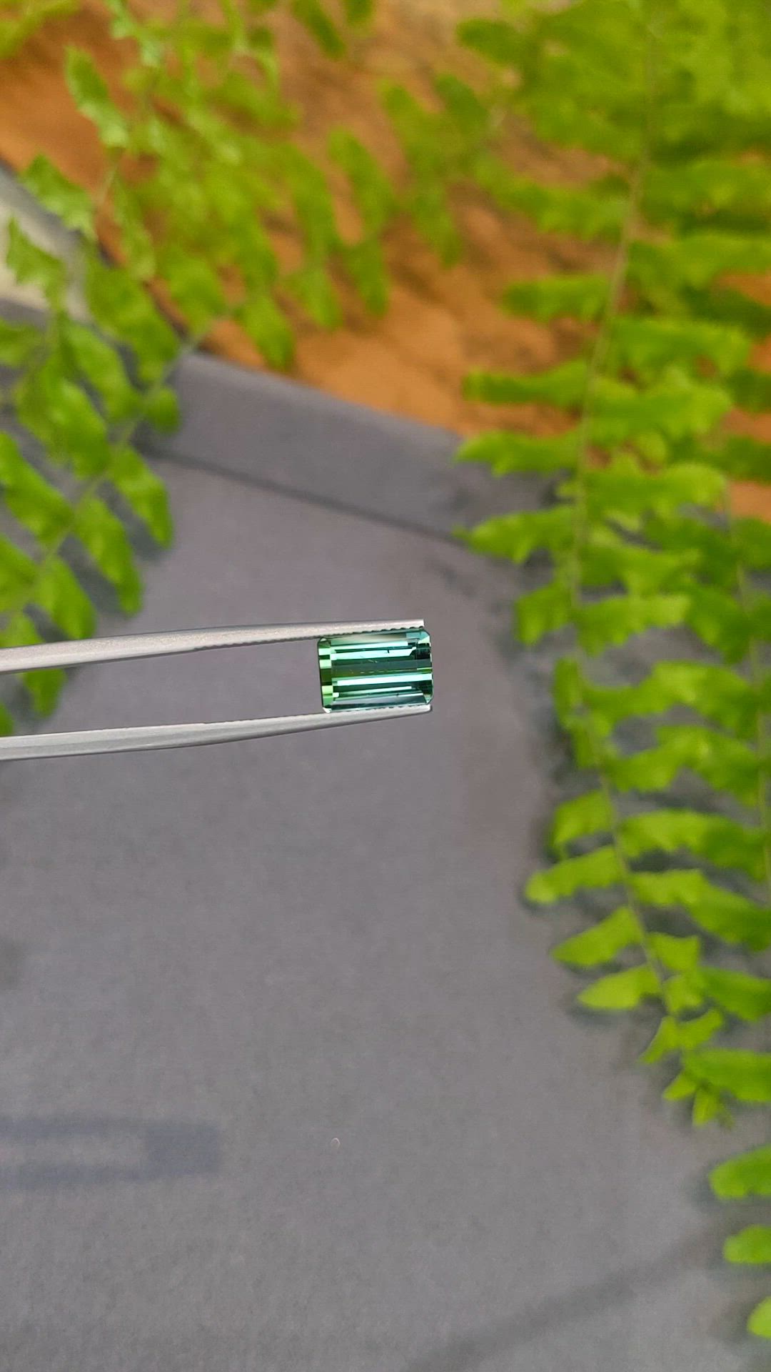 3.52 Ct. Bluish Green Tourmaline from Brazil Size Video