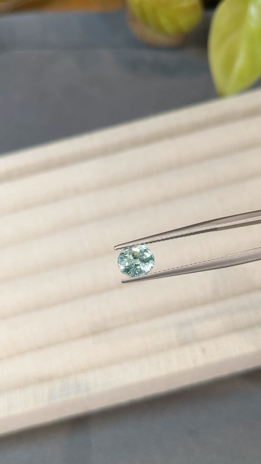 1.36 Ct. Bluish Green Tourmaline from Republic of Congo Size Video