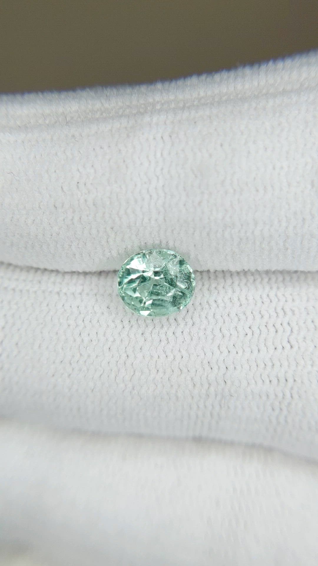 1.36 Ct. Bluish Green Tourmaline from Republic of Congo Size Video