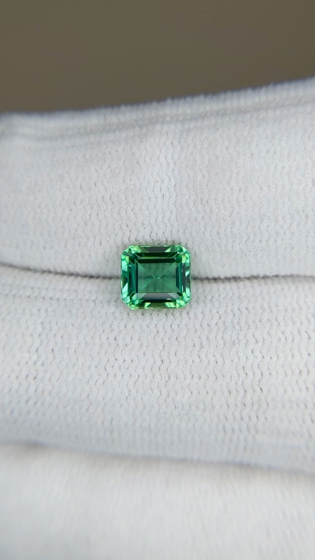 1.44 Ct. Green Tourmaline from Brazil Size Video