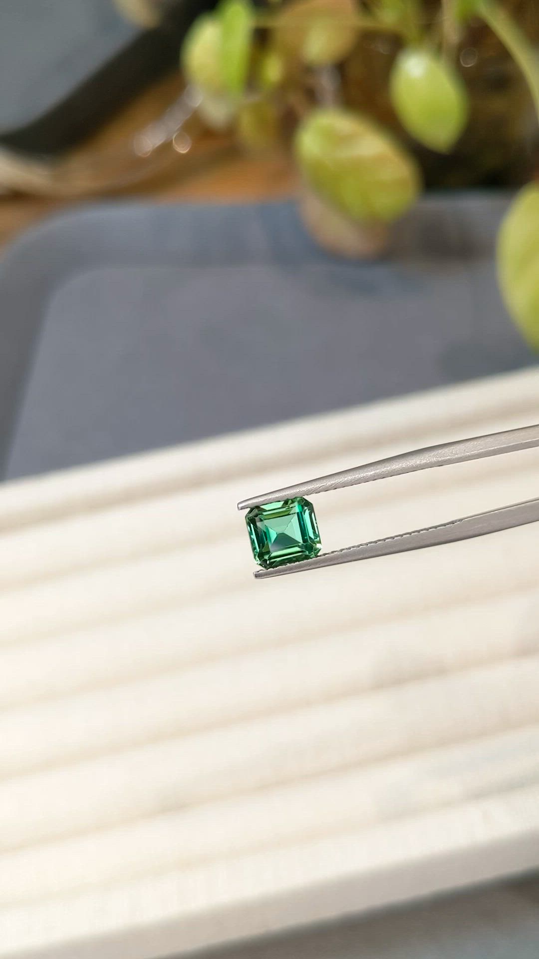 1.44 Ct. Green Tourmaline from Brazil Size Video