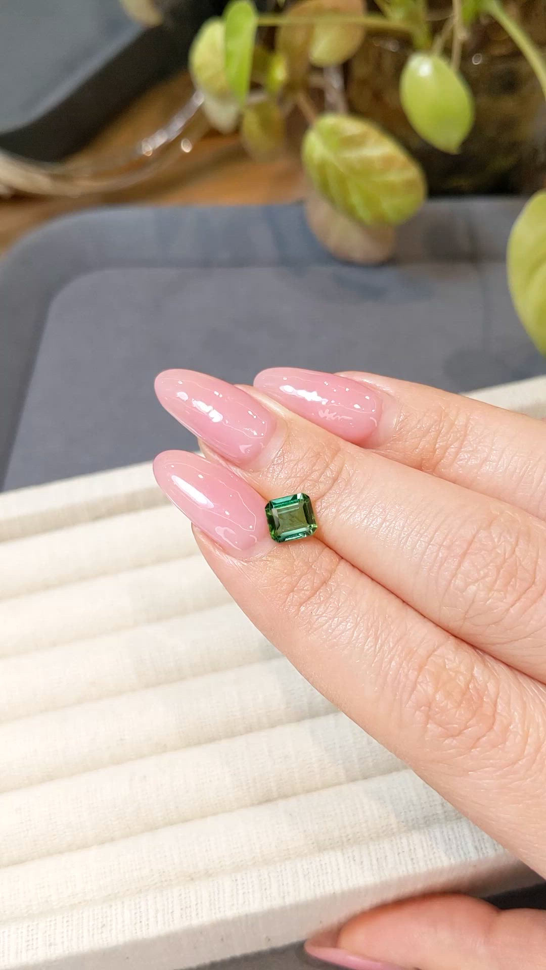 1.16 Ct. Green Tourmaline from Brazil Size Video