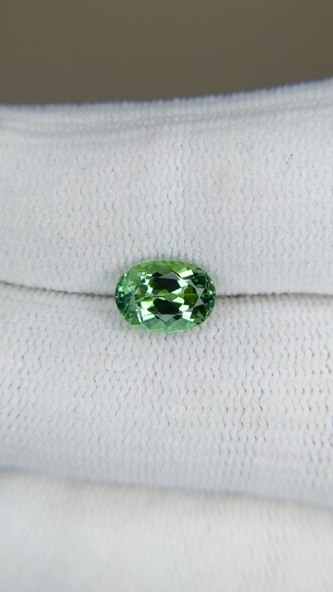 1.73 Ct. Green Tourmaline from Brazil Size Video