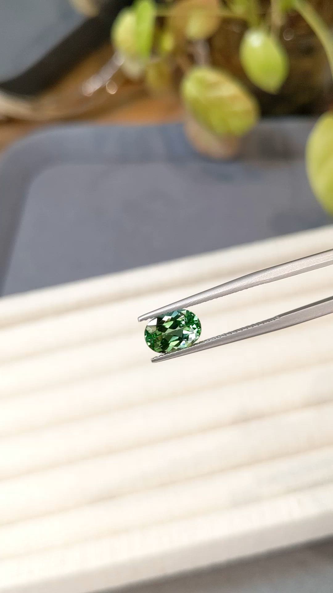 1.73 Ct. Green Tourmaline from Brazil Size Video