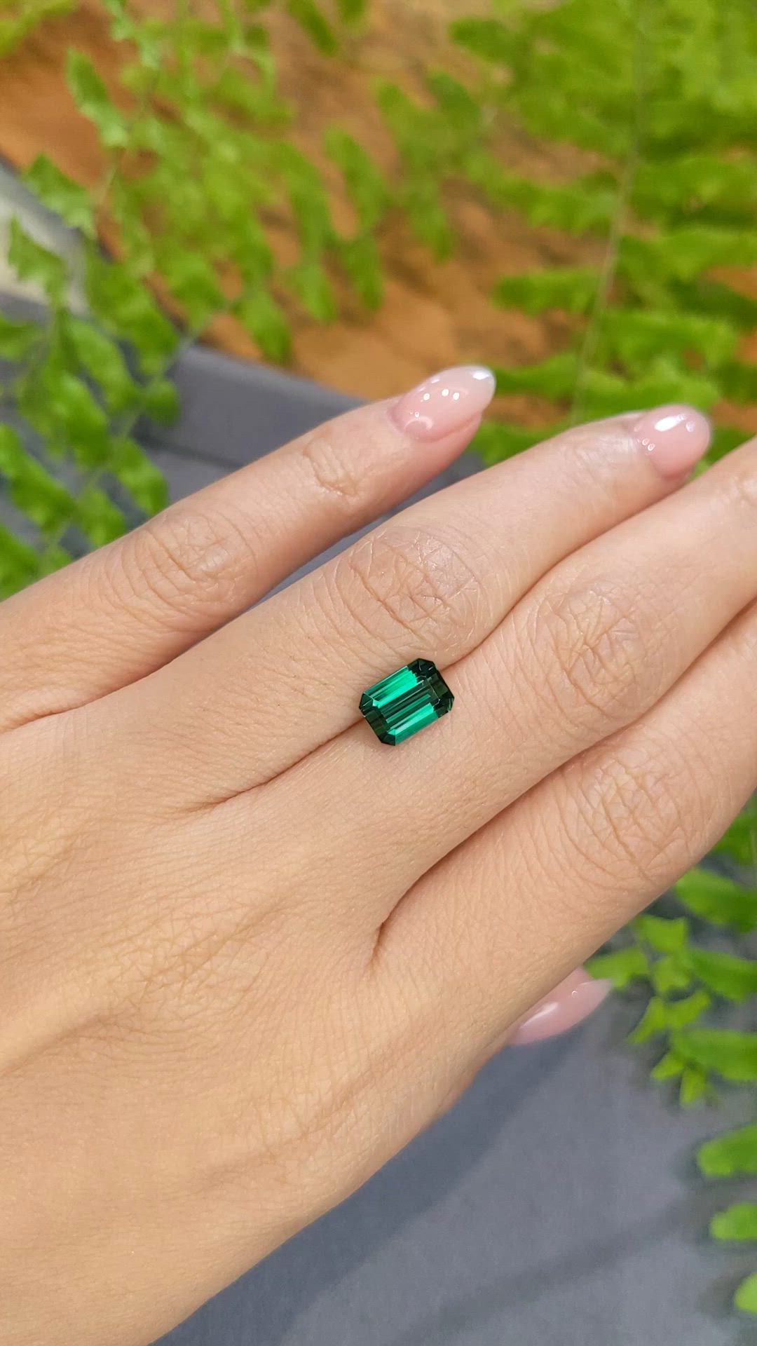 1.89 Ct. Green Tourmaline from Brazil Size Video