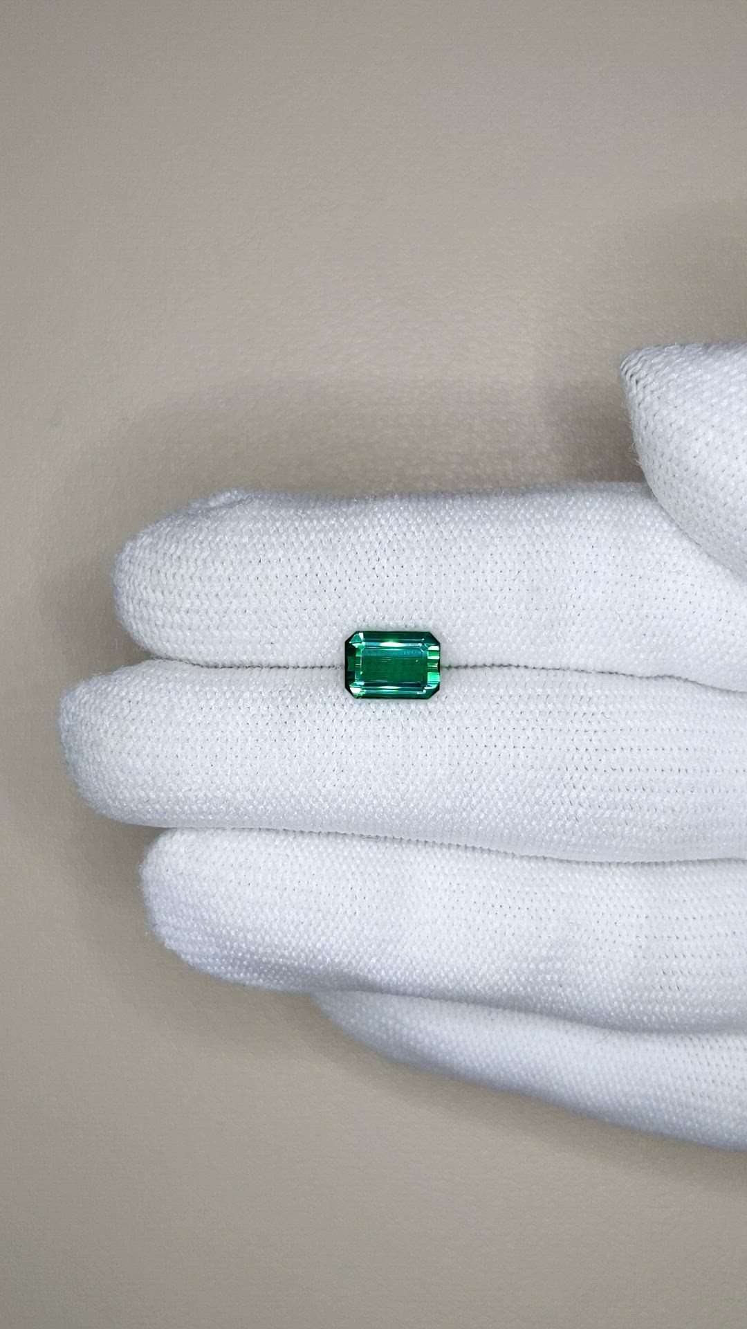 1.89 Ct. Green Tourmaline from Brazil Size Video