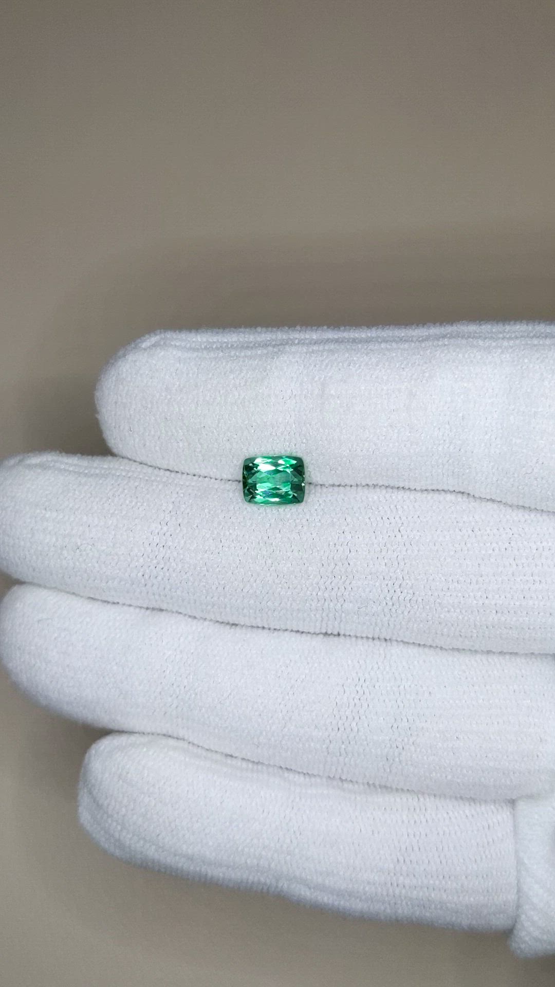 1.33 Ct. Bluish Green Tourmaline from Brazil Size Video