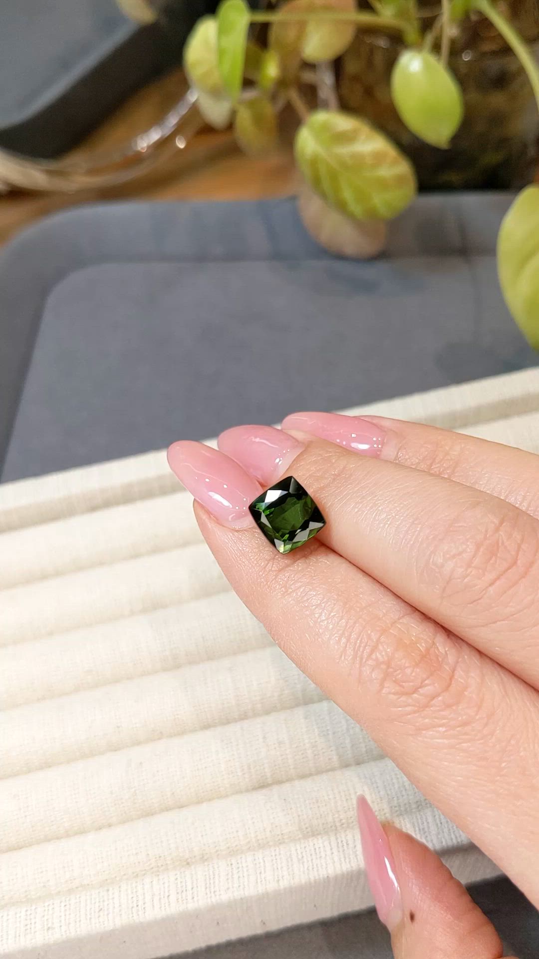 4.80 Ct. Green Tourmaline from Brazil Size Video