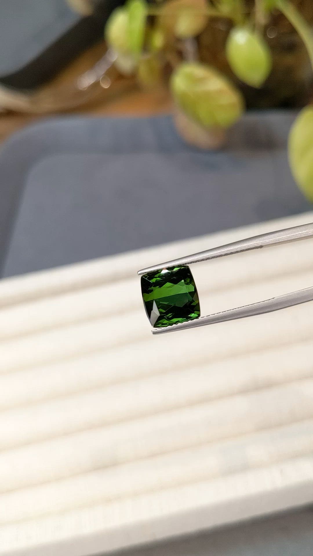 4.80 Ct. Green Tourmaline from Brazil Size Video