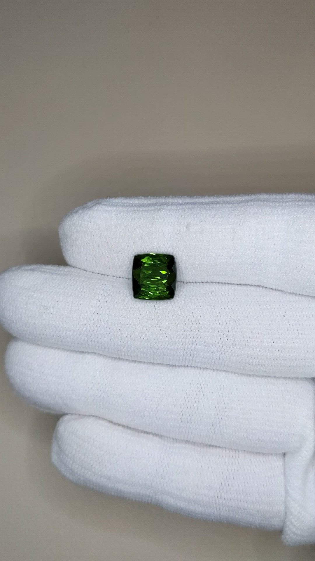 4.80 Ct. Green Tourmaline from Brazil Size Video