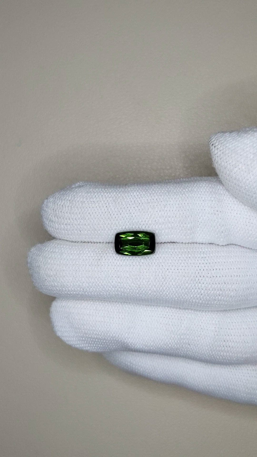2.58 Ct. Green Tourmaline from Brazil Size Video