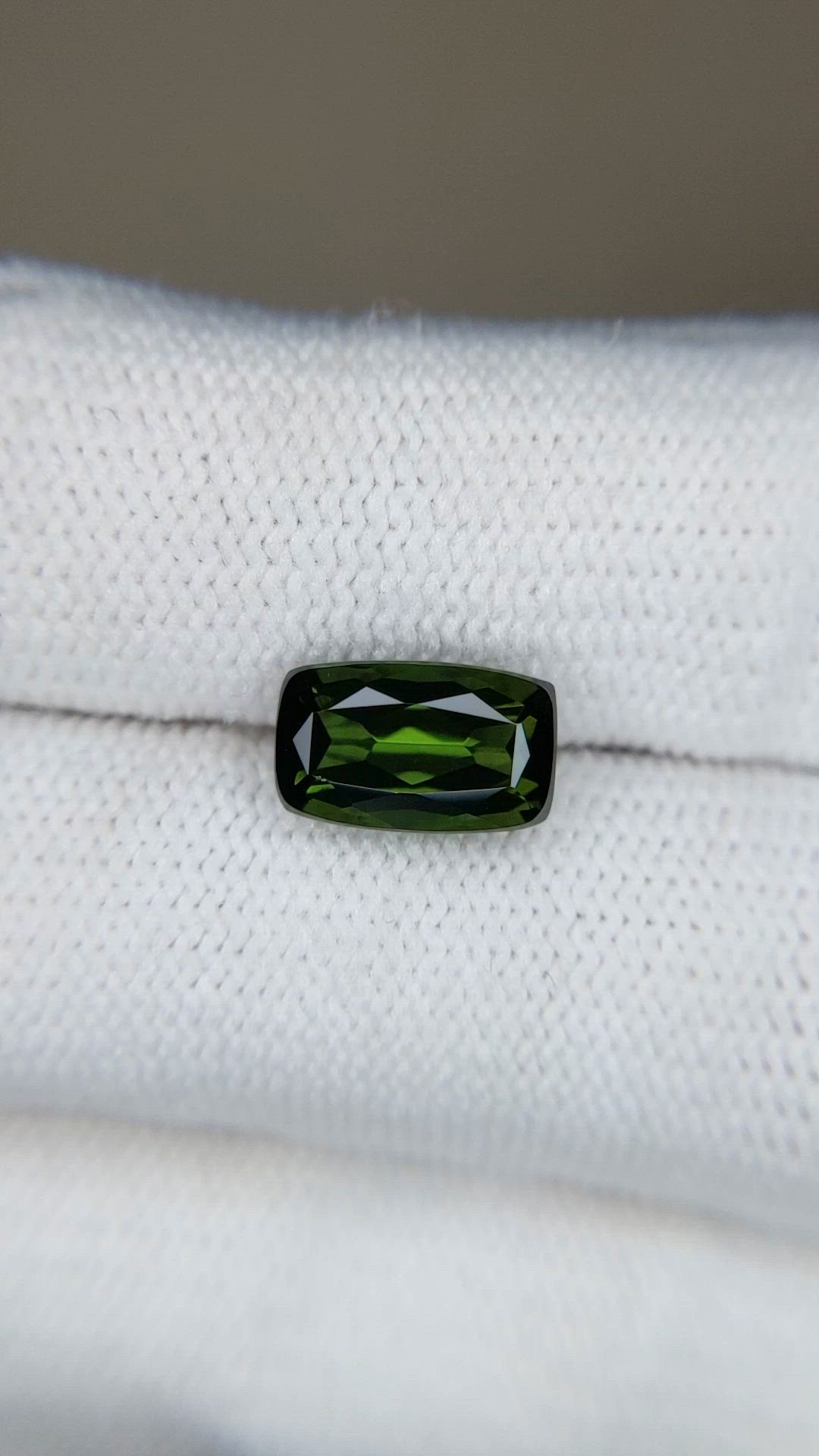 2.58 Ct. Green Tourmaline from Brazil Size Video