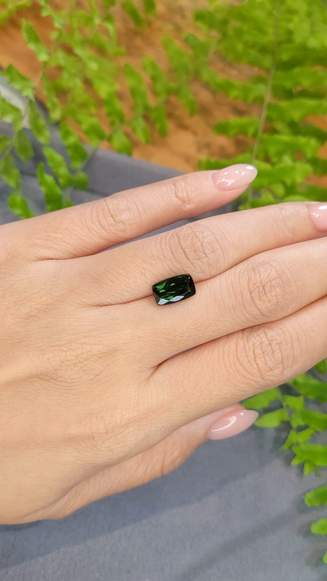 2.58 Ct. Green Tourmaline from Brazil Size Video