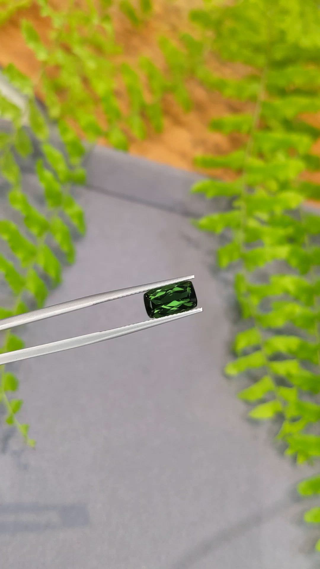2.25 Ct. Green Tourmaline from Brazil Size Video