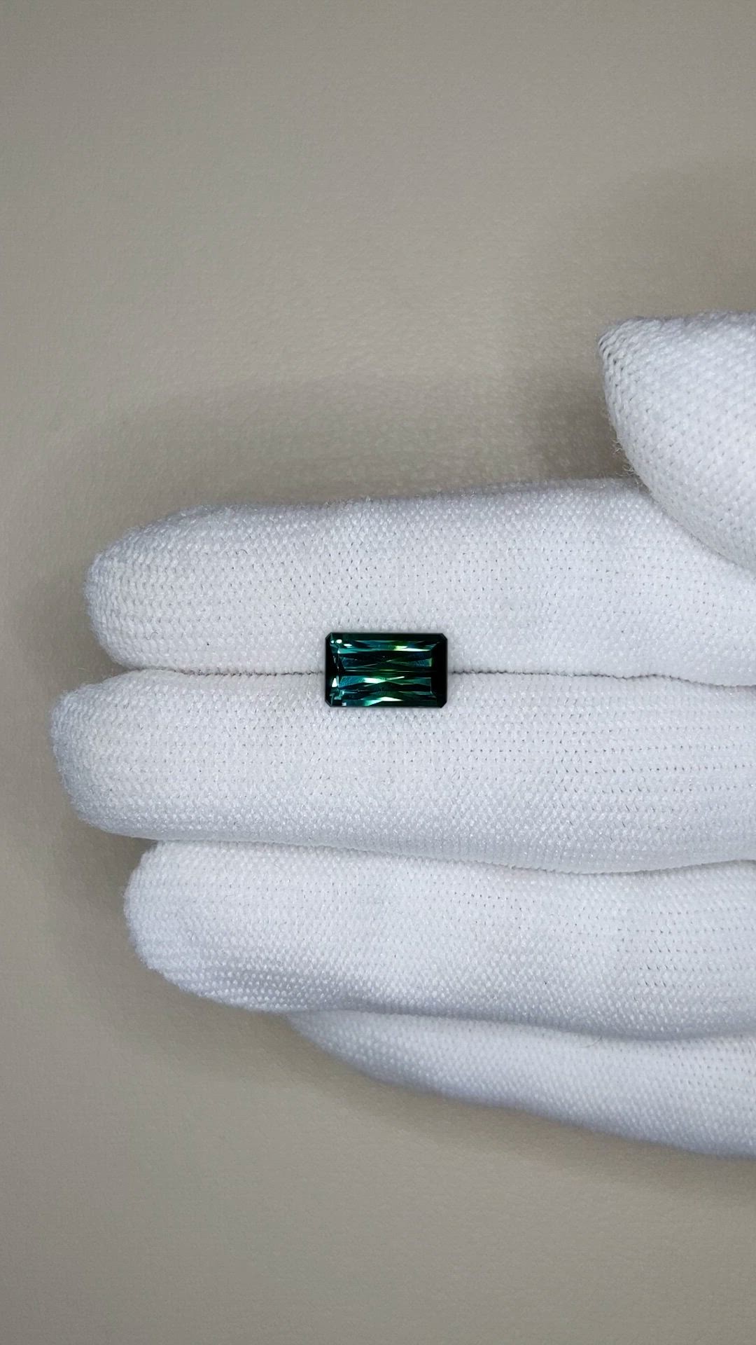 2.27 Ct. Bluish Green Tourmaline from Brazil Size Video
