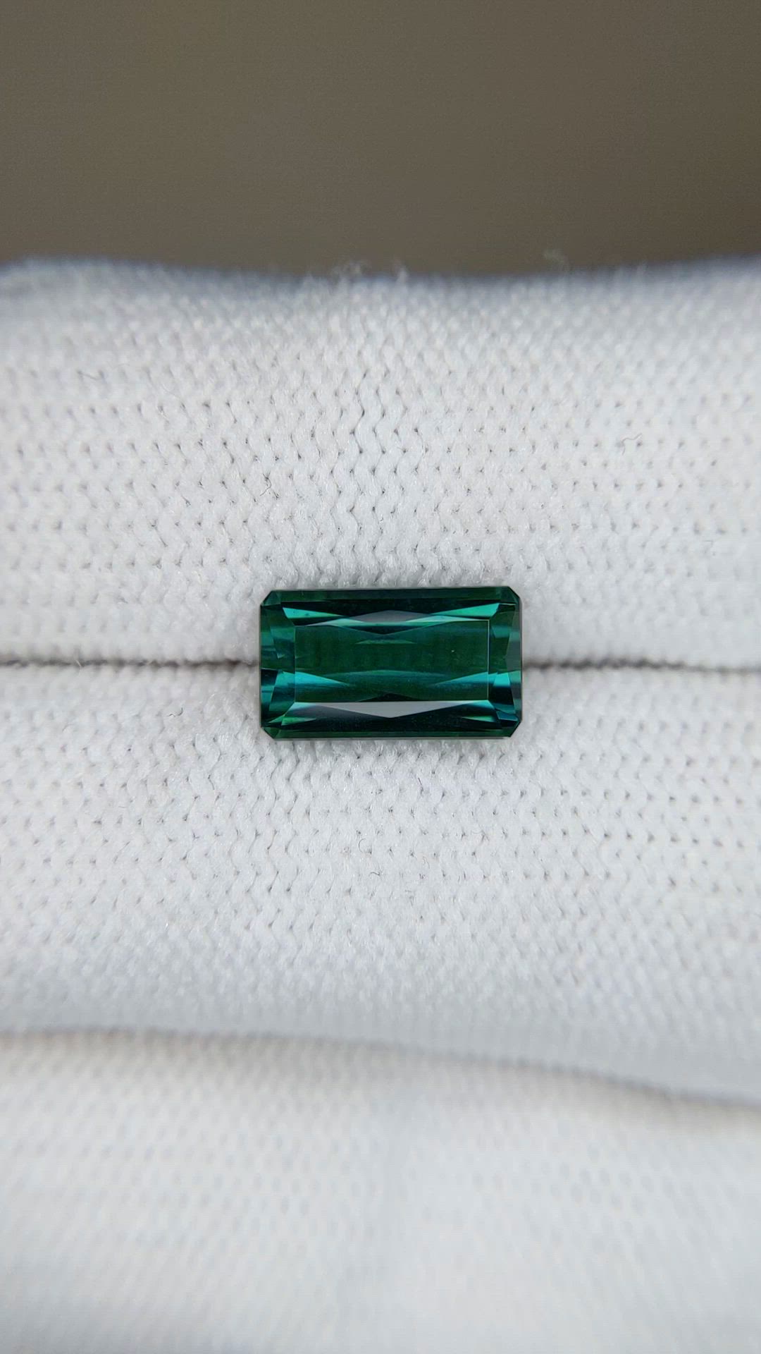 2.14 Ct. Bluish Green Tourmaline from Brazil Size Video