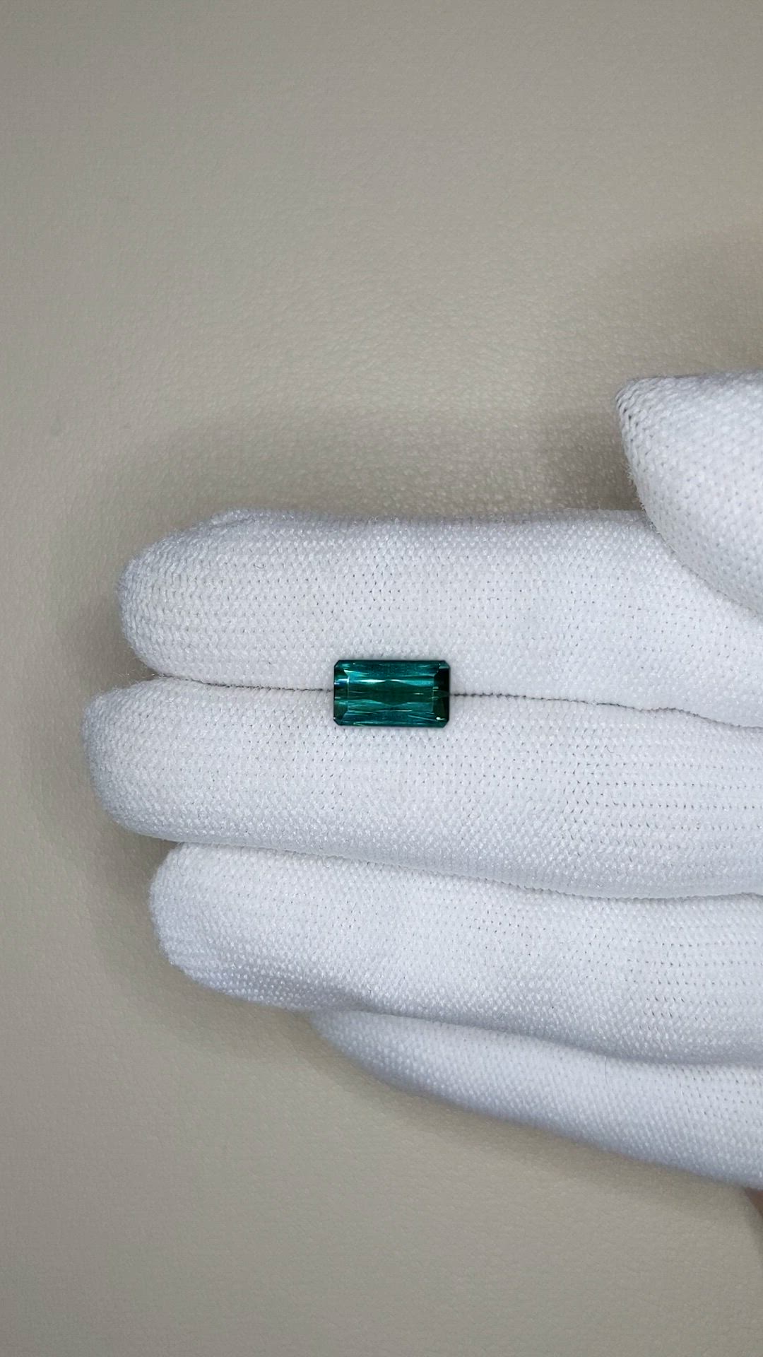 2.14 Ct. Bluish Green Tourmaline from Brazil Size Video