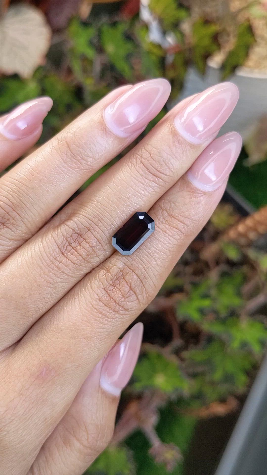2.95 Ct. Red Garnet from Ceylon (Sri Lanka) Size Video