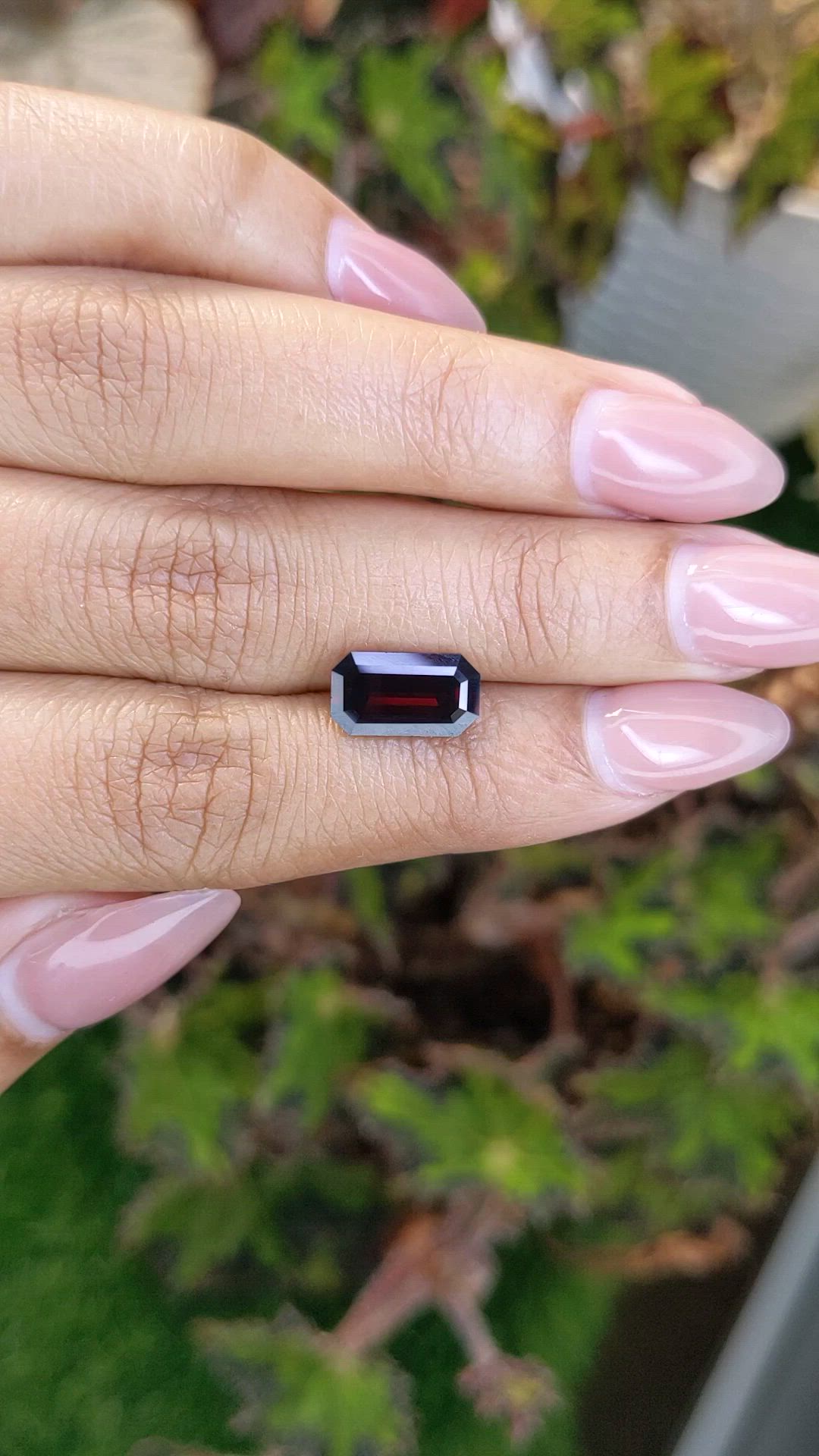 2.95 Ct. Red Garnet from Ceylon (Sri Lanka) Size Video