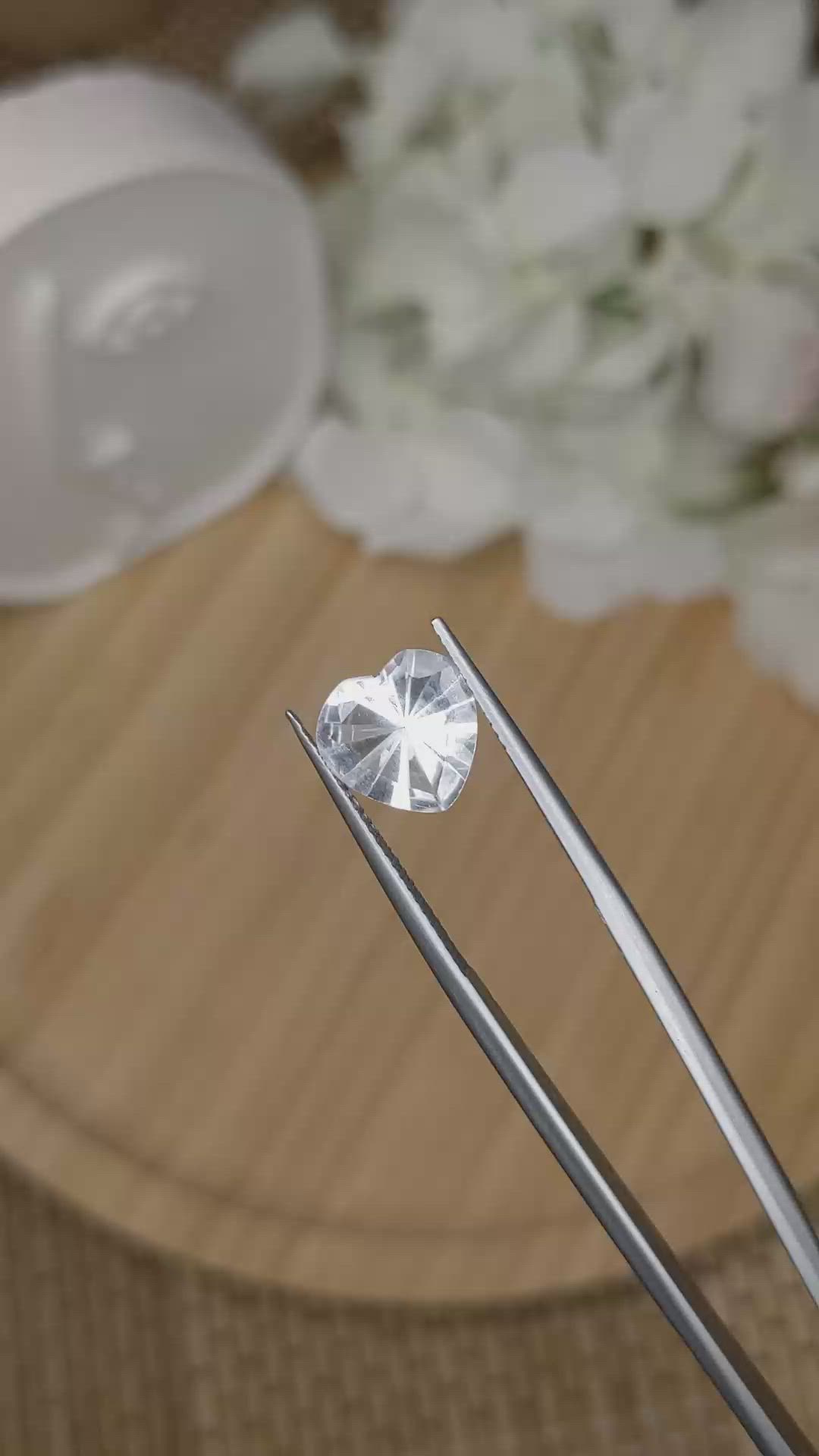 2.42 Ct. White Quartz from Madagascar Size Video