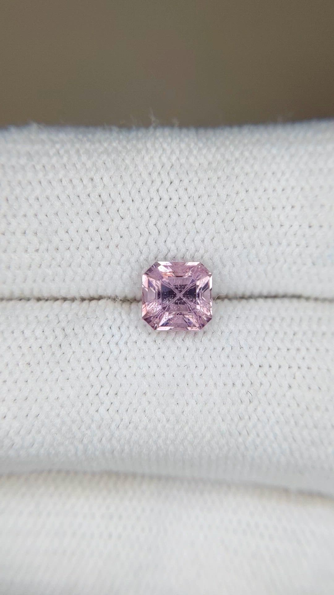 1.37 Ct. Pink Spinel from Burma (Myanmar) Size Video