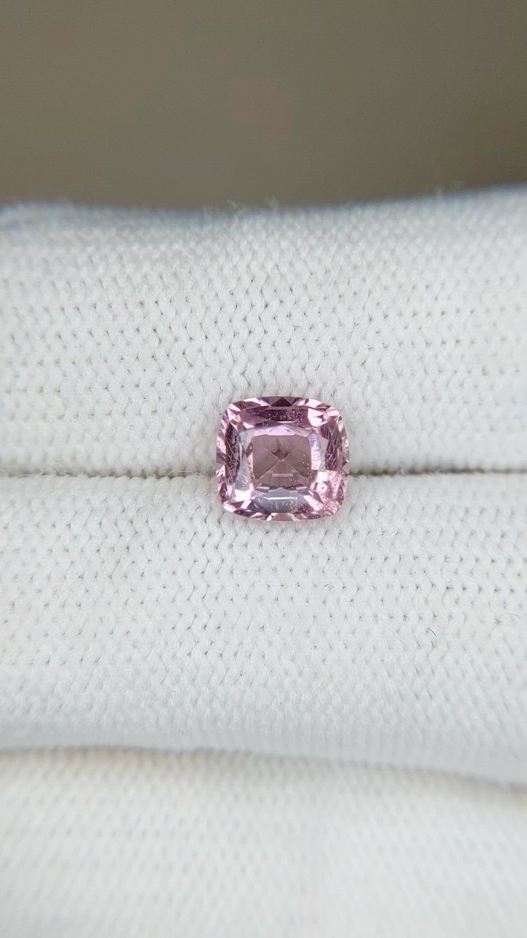1.71 Ct. Pink Spinel from Burma (Myanmar) Size Video