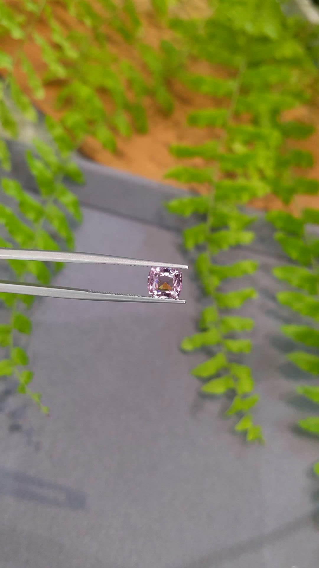 1.71 Ct. Pink Spinel from Burma (Myanmar) Size Video