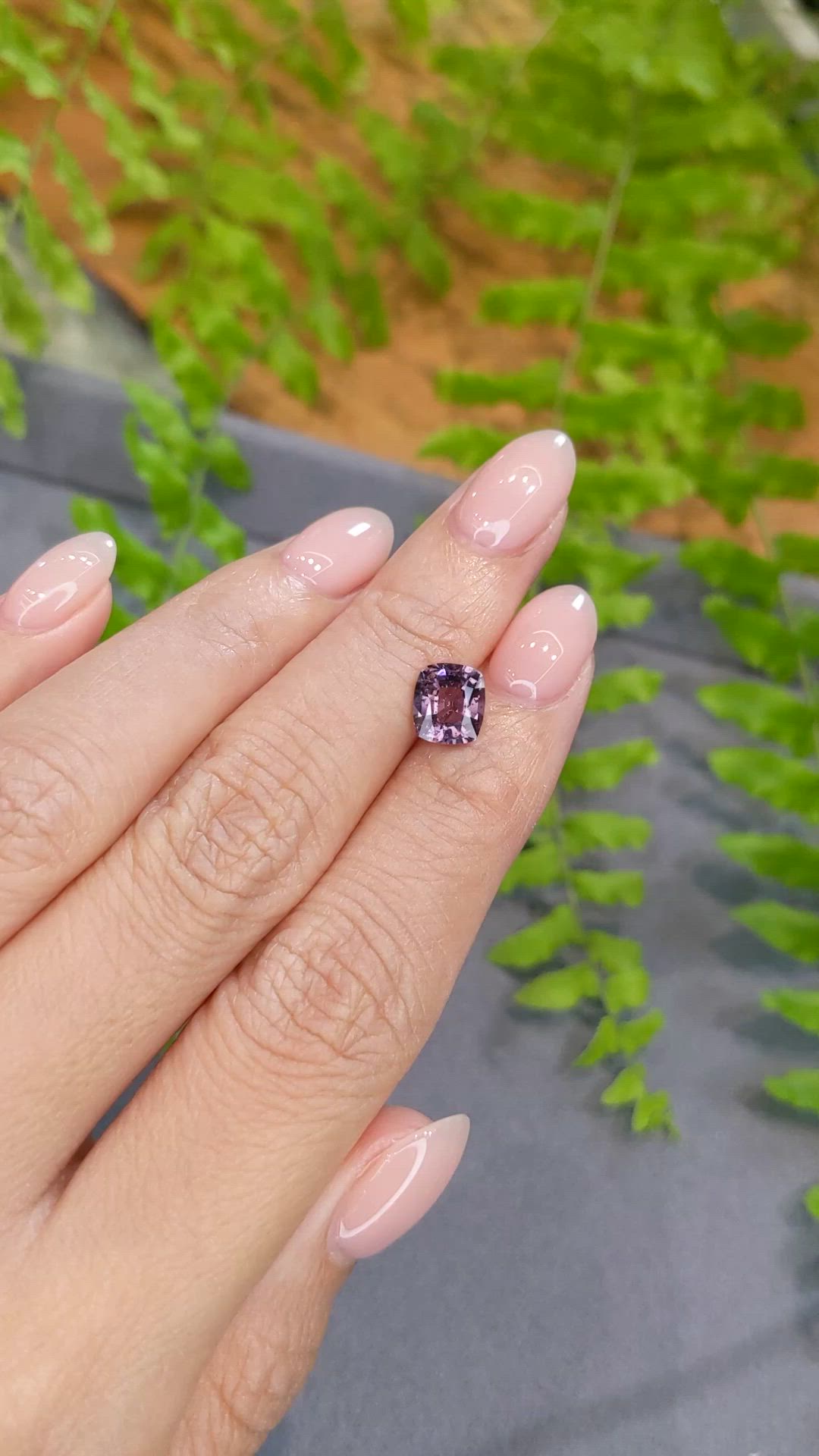 1.71 Ct. Pinkish Purple Spinel from Ceylon (Sri Lanka) Size Video