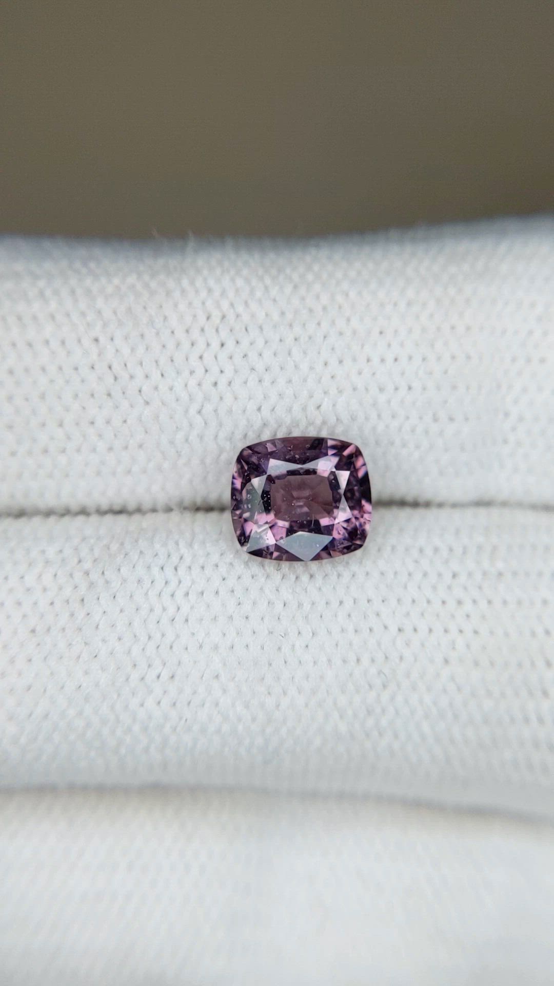 1.71 Ct. Pinkish Purple Spinel from Ceylon (Sri Lanka) Size Video