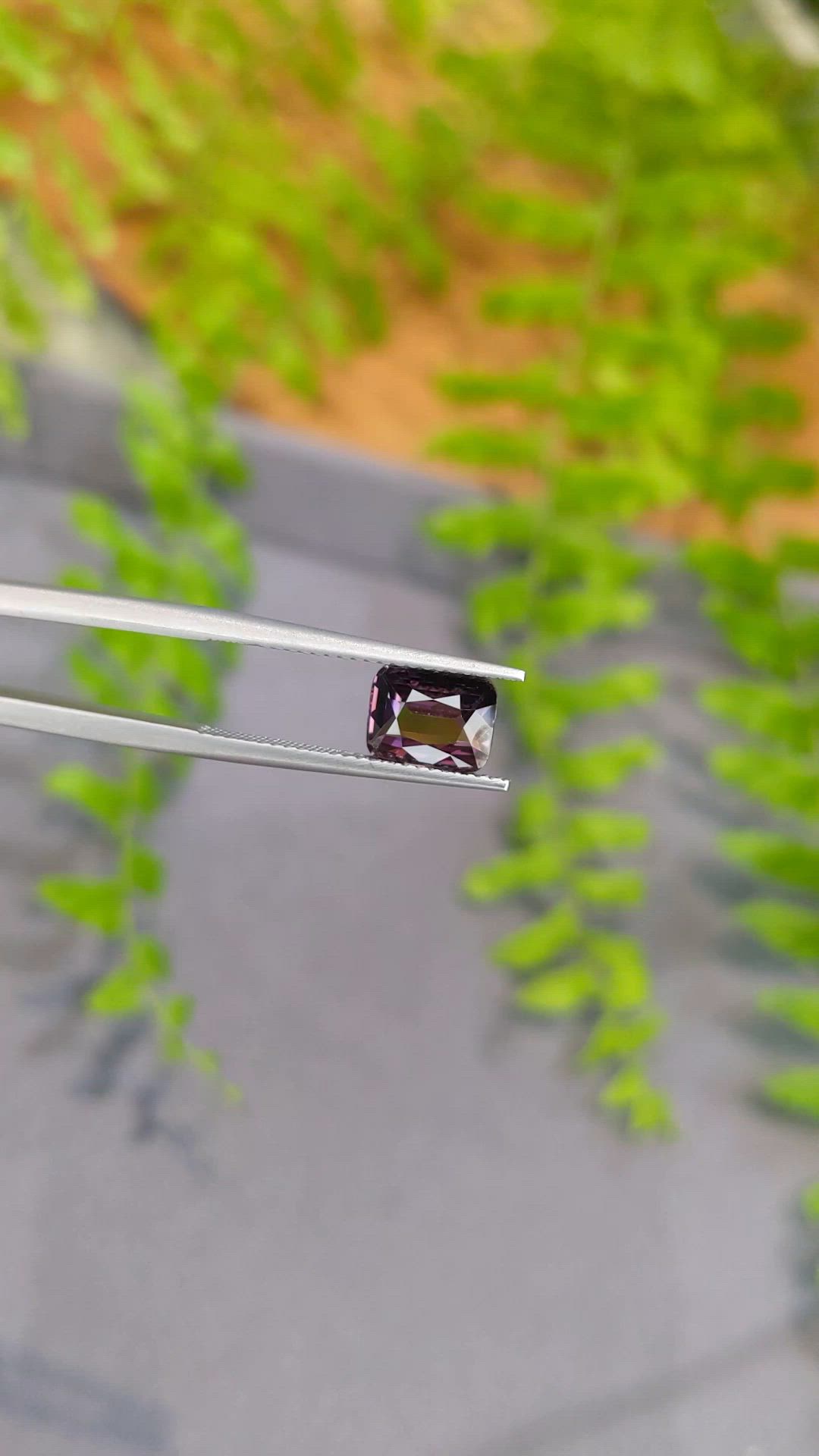 2.20 Ct. Pinkish Purple Spinel from Burma (Myanmar) Size Video