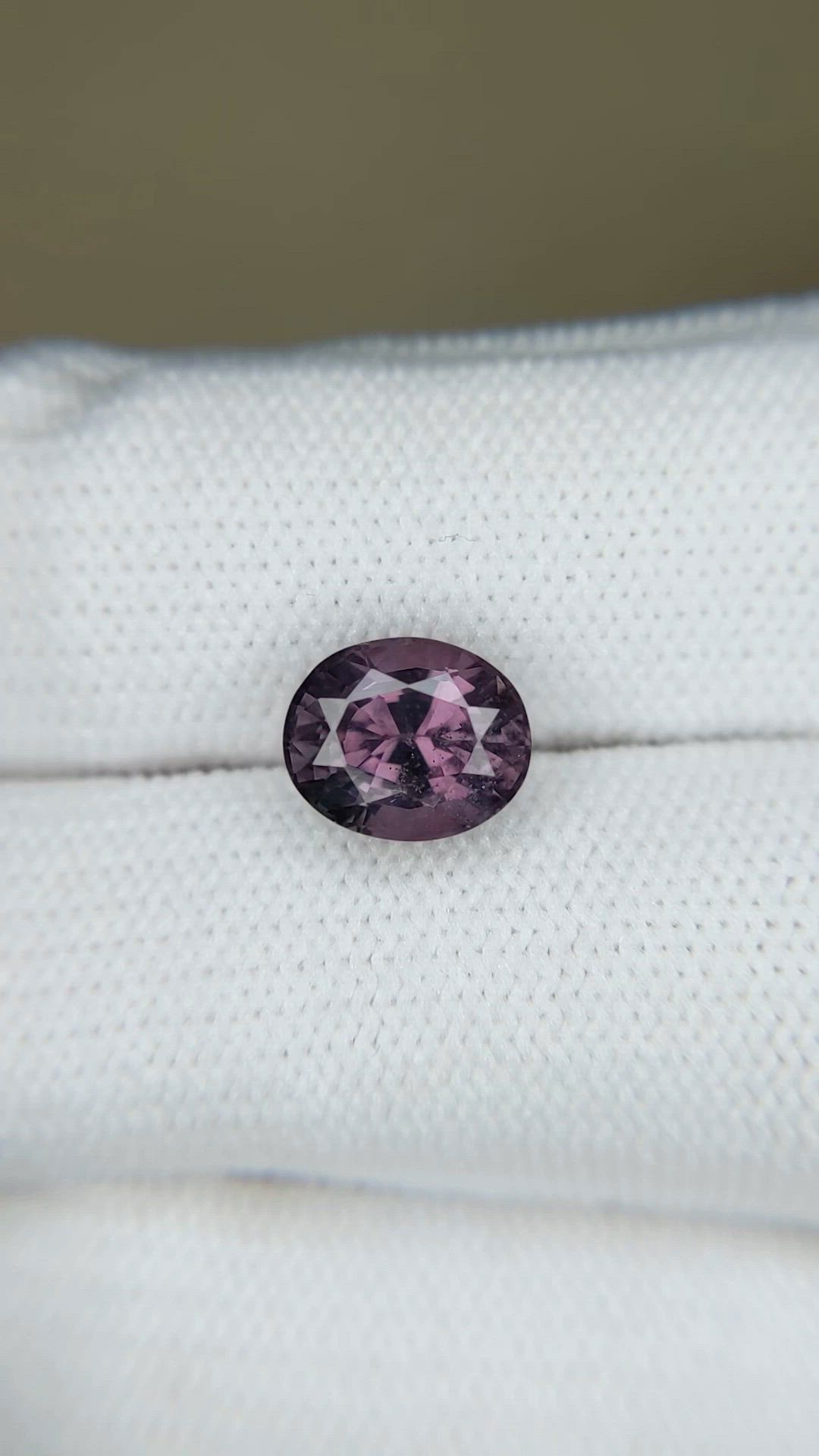 3.10 Ct. Purple Spinel from Burma (Myanmar) Size Video