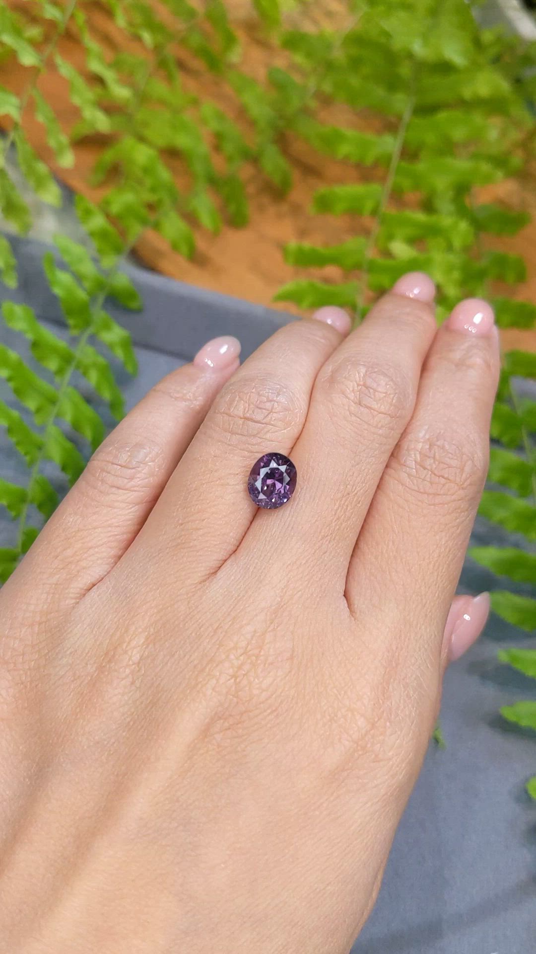 3.10 Ct. Purple Spinel from Burma (Myanmar) Size Video