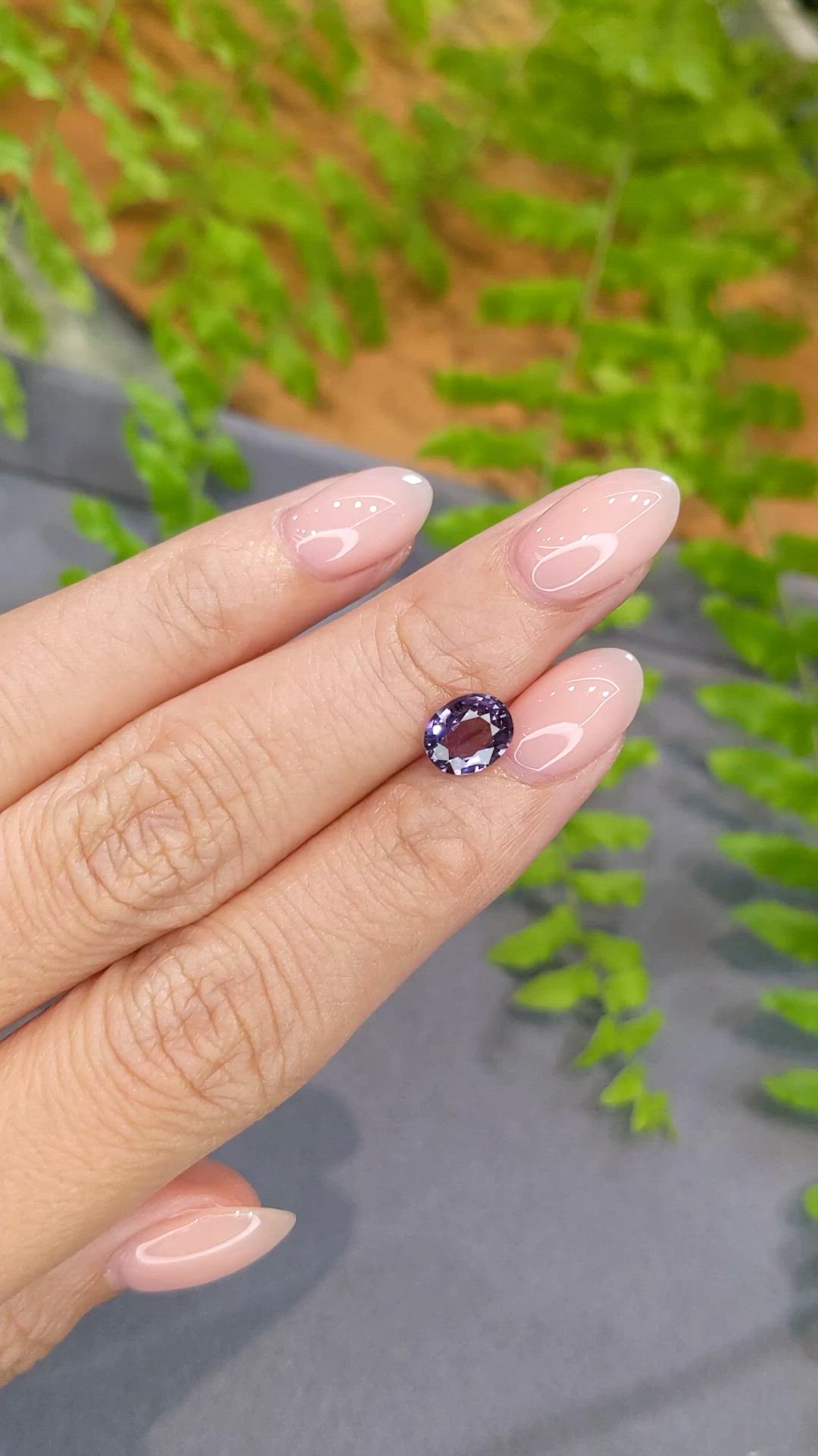 1.45 Ct. Purple Spinel from Burma (Myanmar) Size Video