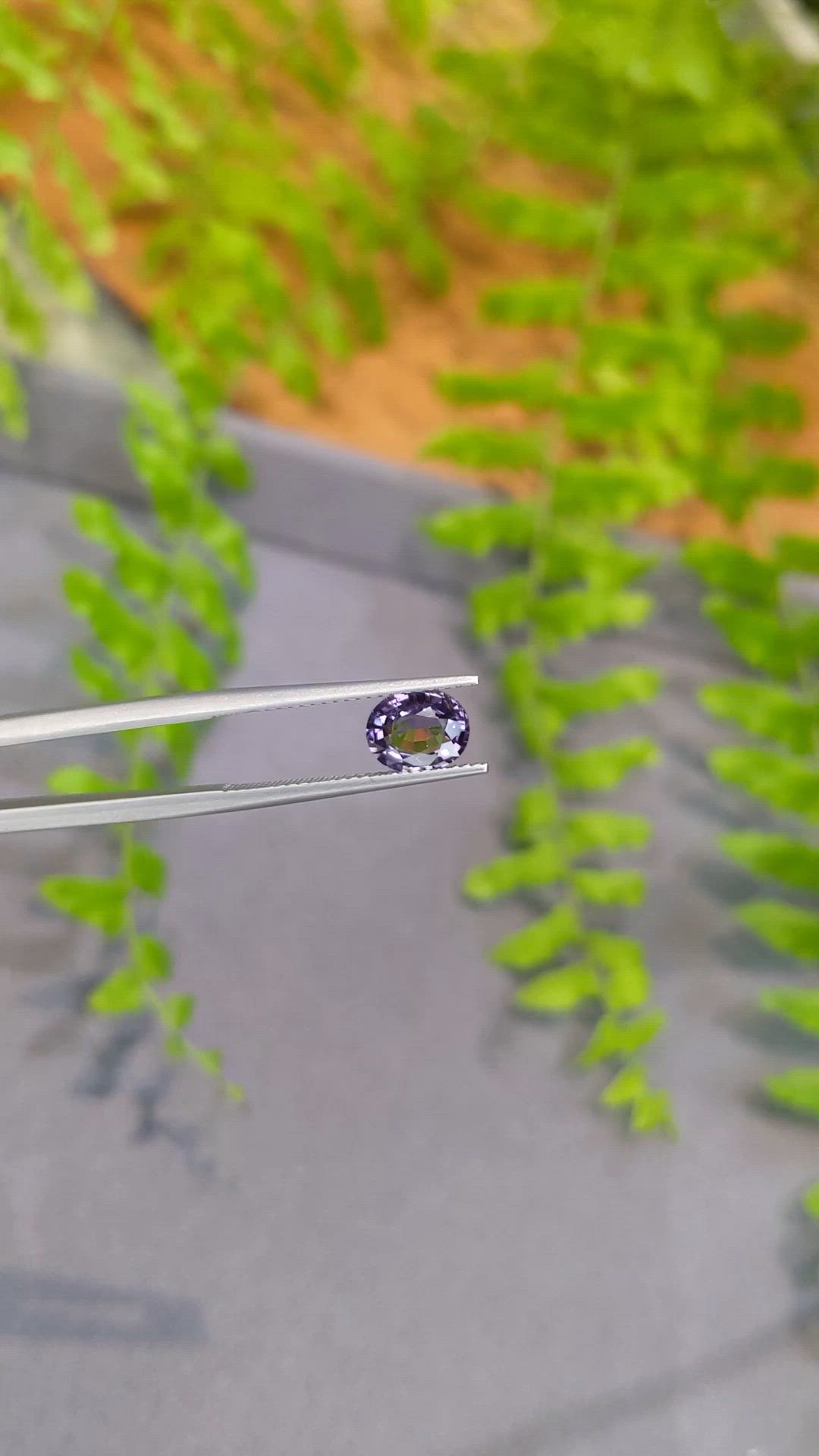 1.45 Ct. Purple Spinel from Burma (Myanmar) Size Video