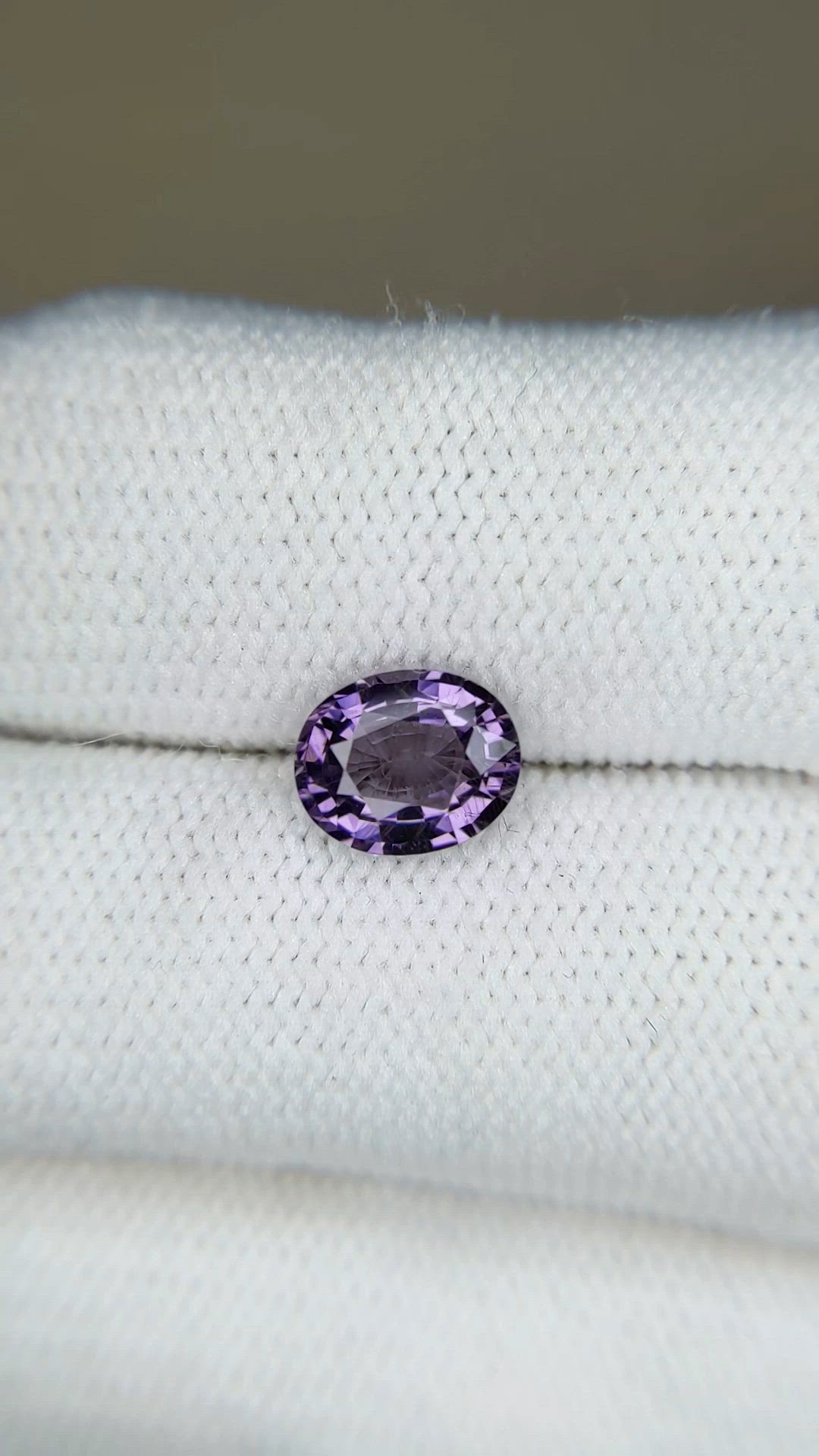 1.45 Ct. Purple Spinel from Burma (Myanmar) Size Video