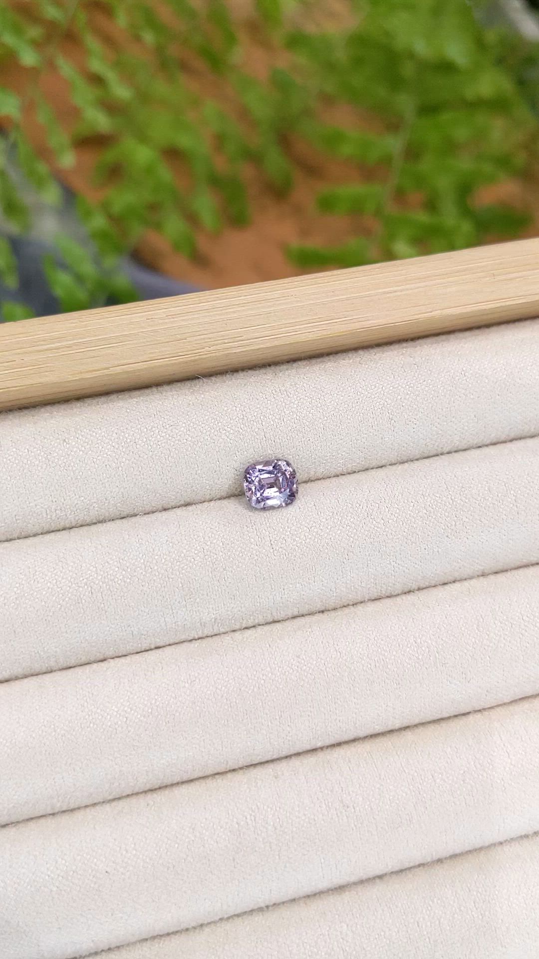 1.34 Ct. Pinkish Purple Spinel from Burma (Myanmar) Size Video