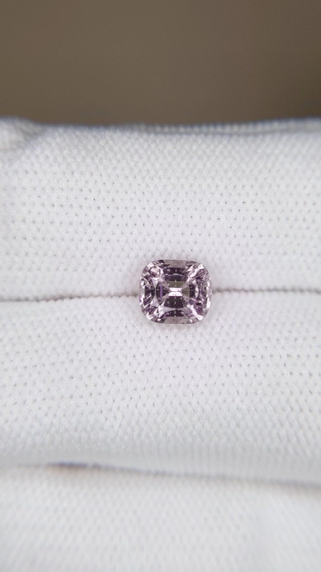 1.34 Ct. Pinkish Purple Spinel from Burma (Myanmar) Size Video