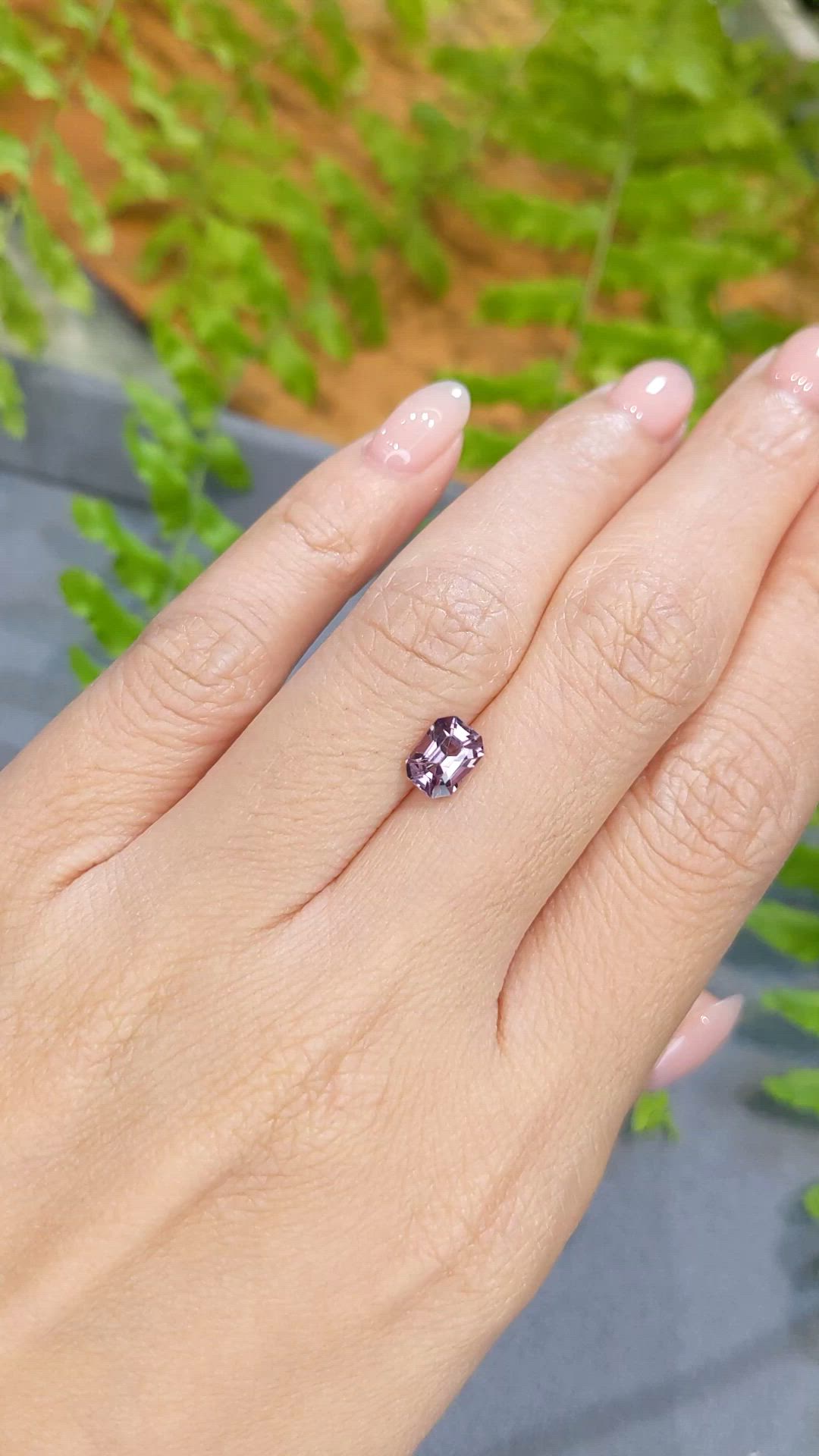1.15 Ct. Pinkish Purple Spinel from Burma (Myanmar) Size Video