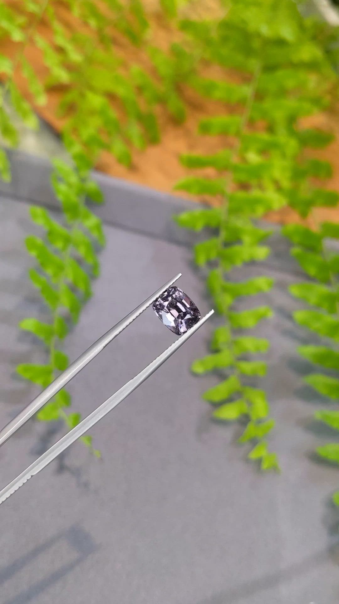 2.95 Ct. Purplish Grey Spinel from Burma (Myanmar) Size Video