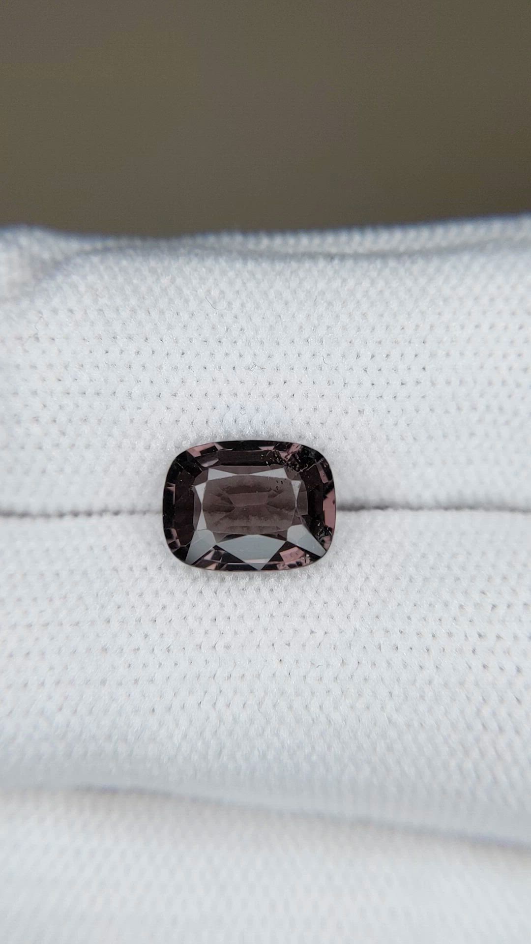 2.07 Ct. Pinkish Purple Spinel from Burma (Myanmar) Size Video