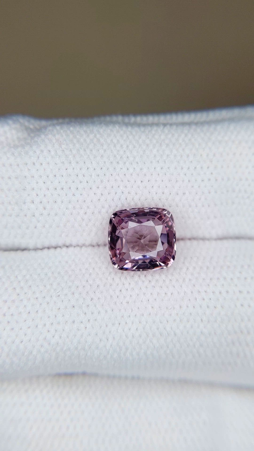 2.15 Ct. Pinkish Purple Spinel from Burma (Myanmar) Size Video