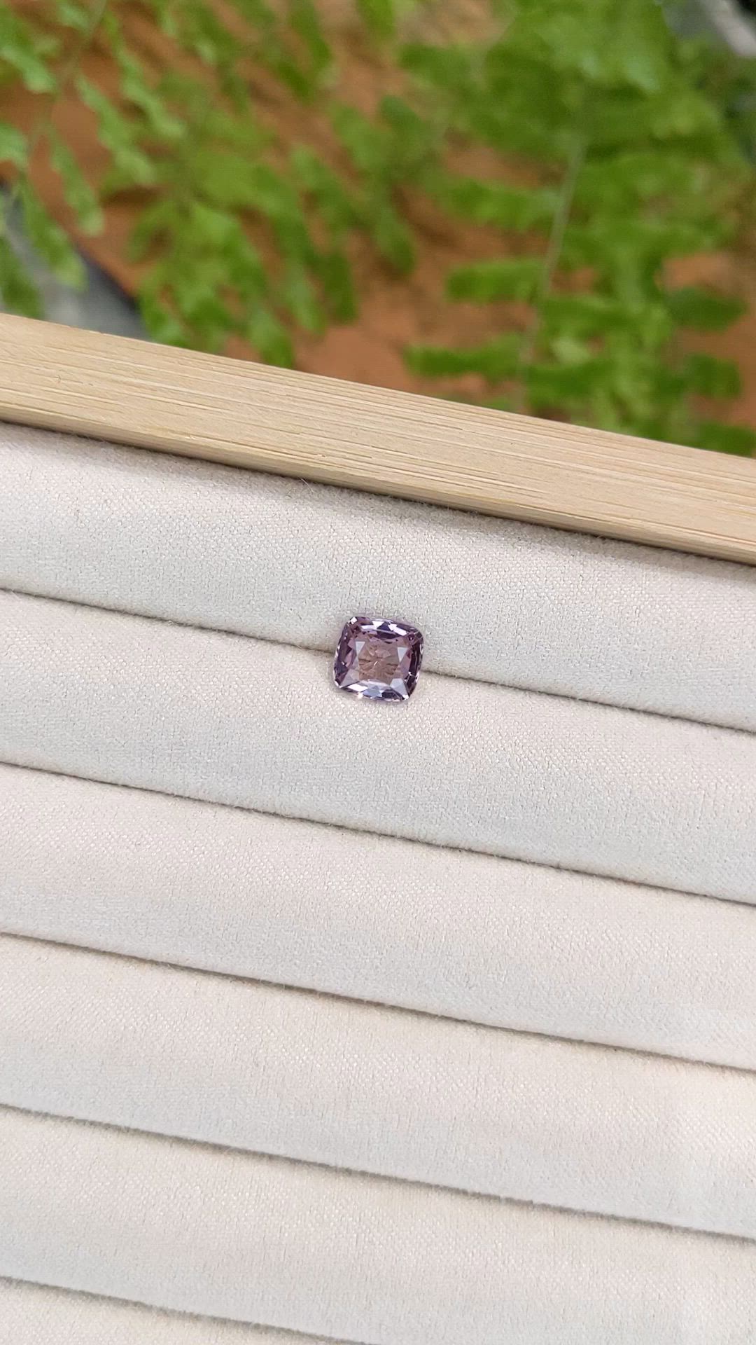 2.15 Ct. Pinkish Purple Spinel from Burma (Myanmar) Size Video