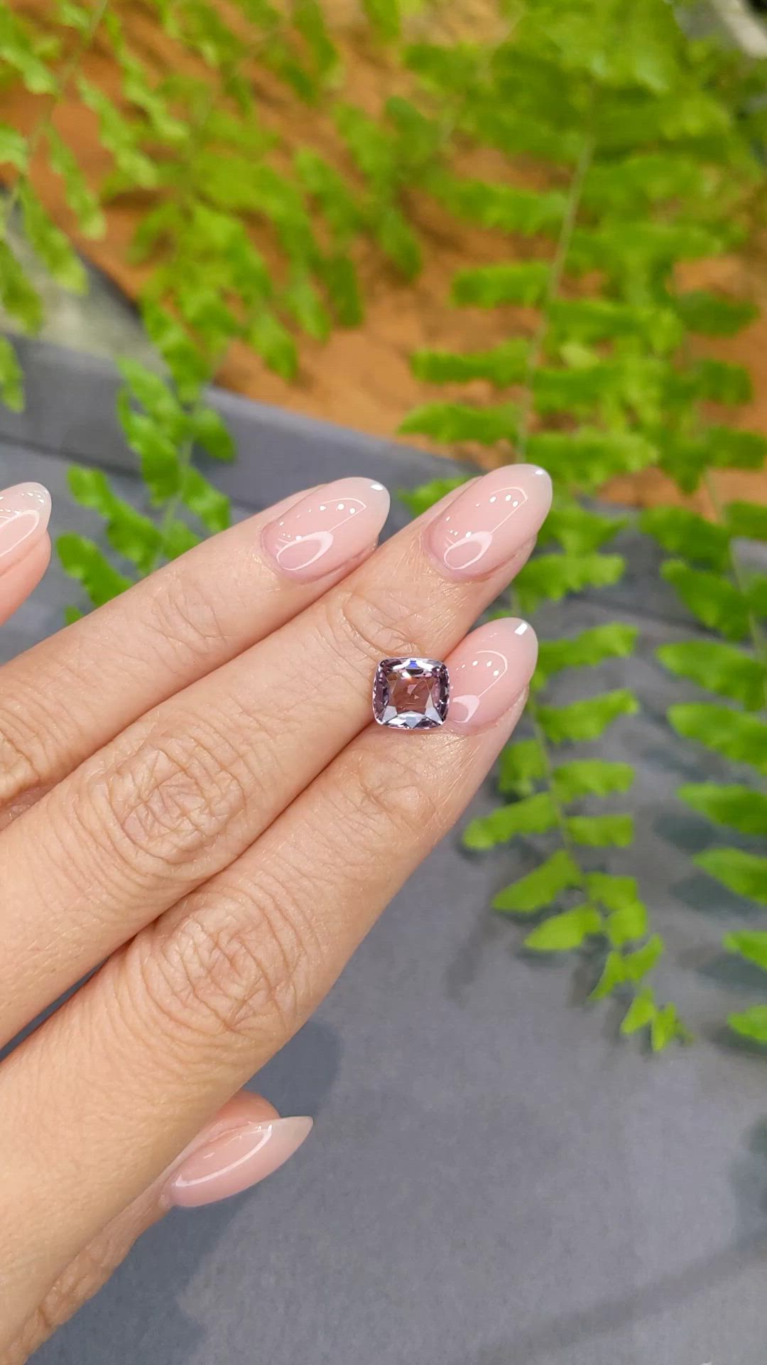 2.15 Ct. Pinkish Purple Spinel from Burma (Myanmar) Size Video