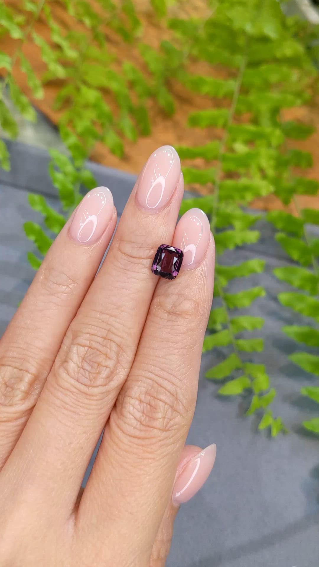 2.00 Ct. Pinkish Purple Spinel from Tanzania Size Video