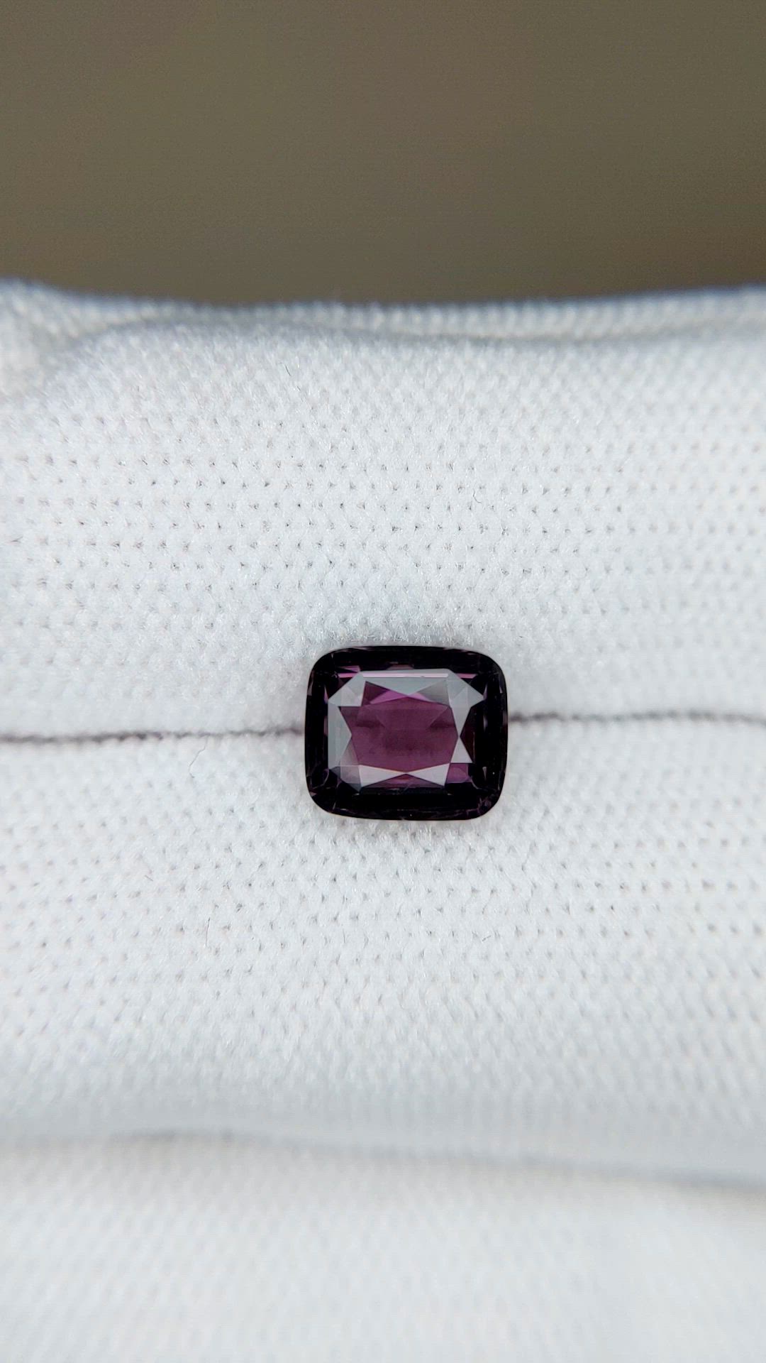 2.00 Ct. Pinkish Purple Spinel from Tanzania Size Video