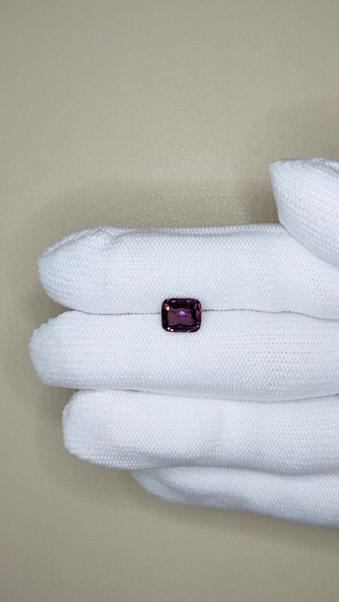 2.00 Ct. Pinkish Purple Spinel from Tanzania Size Video