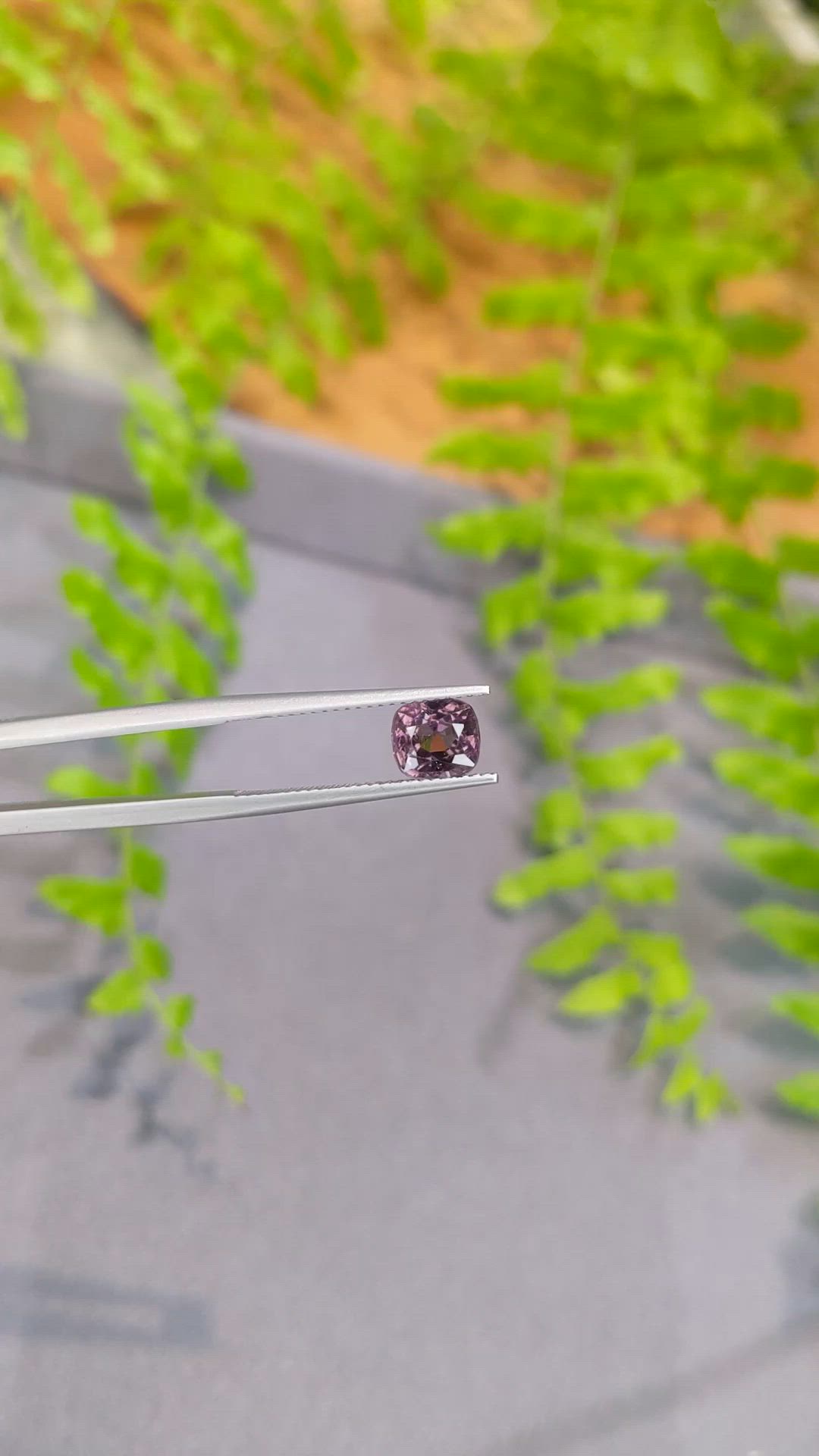 1.79 Ct. Pinkish Purple Spinel from Tanzania Size Video