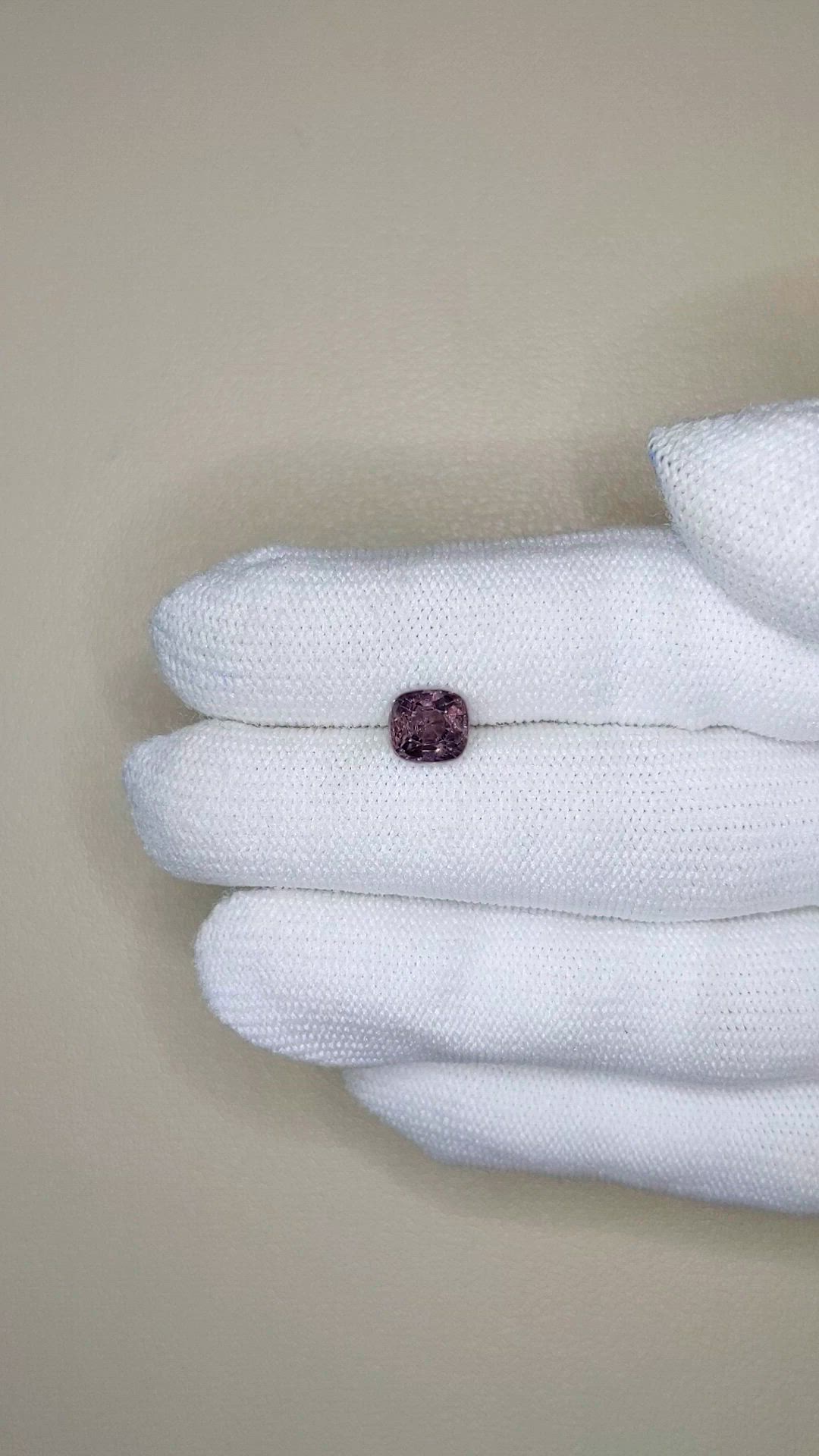 1.79 Ct. Pinkish Purple Spinel from Tanzania Size Video